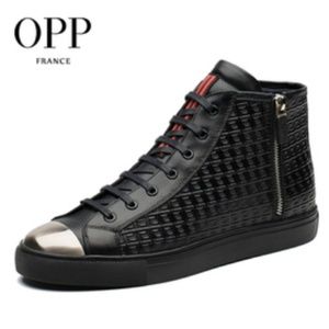 OPP FRANCE - Men's Size 8 Fashion Leather Hi-Tops